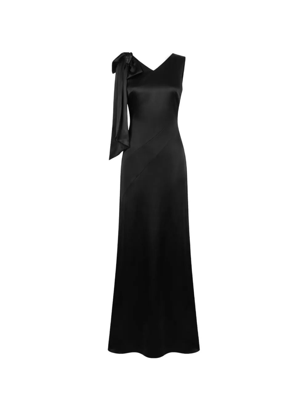Maison Margiela bow-detail V-neck maxi dress - Black