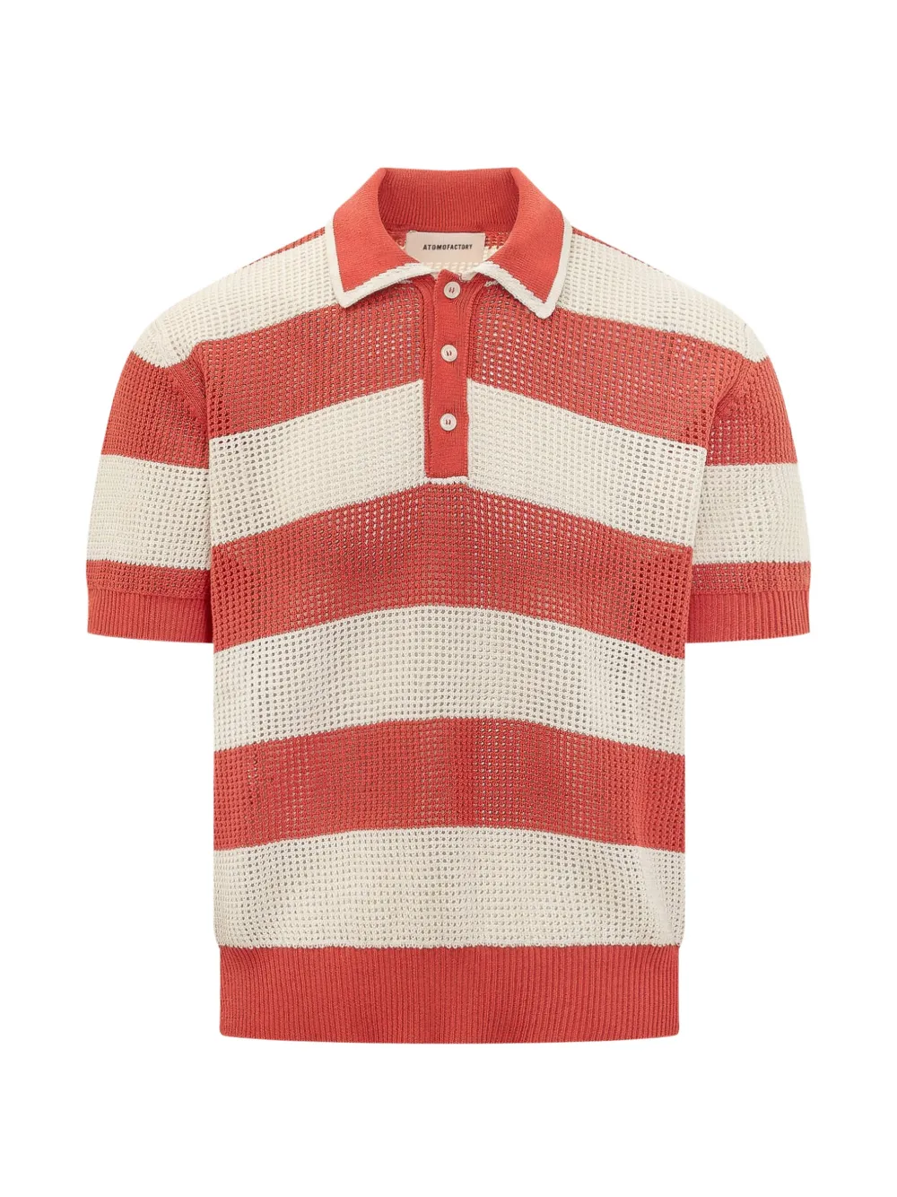atomo factory striped polo shirt - Rosso