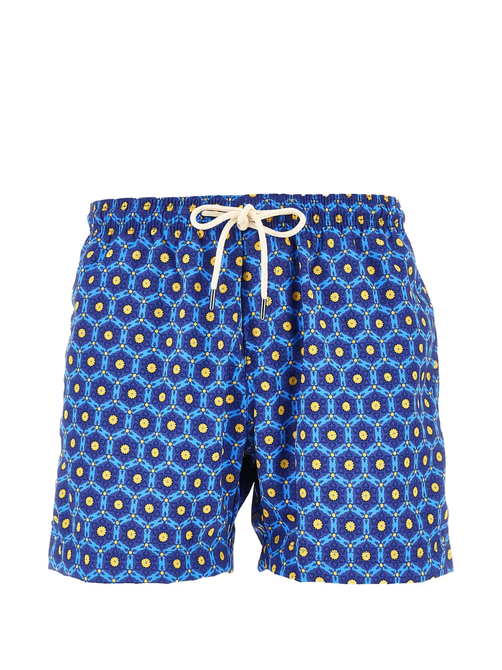 PENINSULA SWIMWEAR geometric-print drawstring swim shorts - Blu