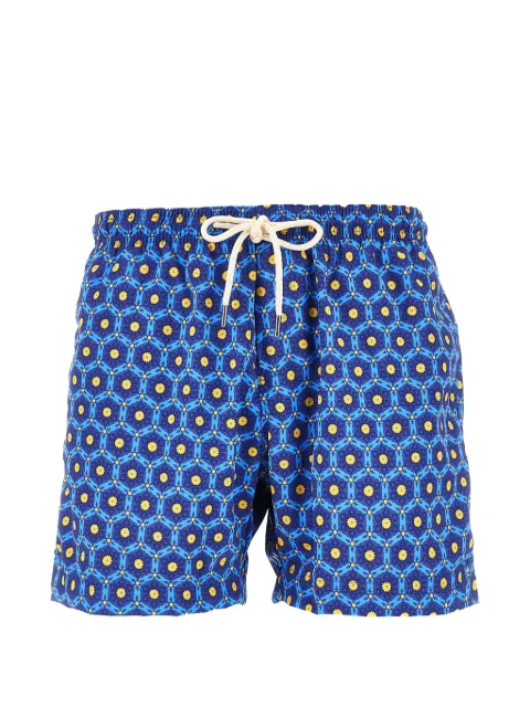 PENINSULA SWIMWEAR geometric-print drawstring swim shorts