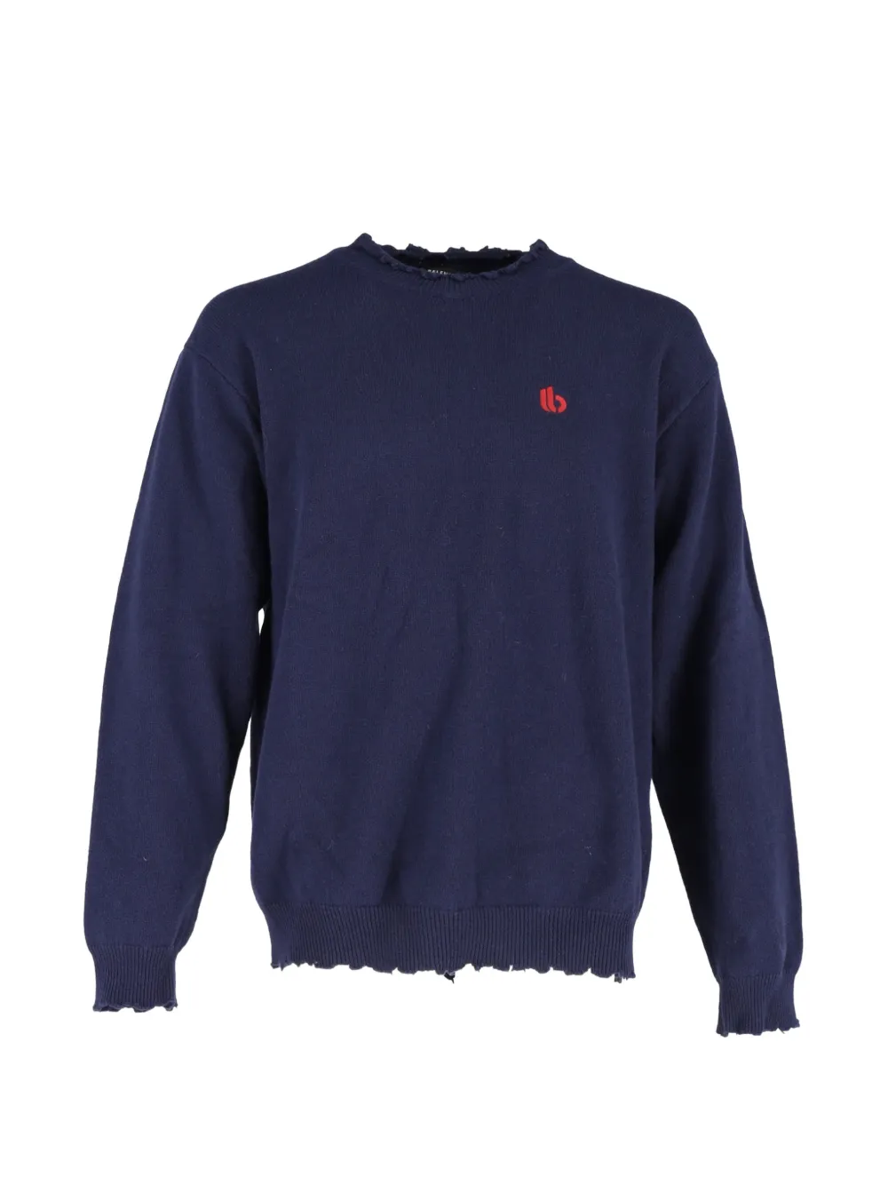 Balenciaga Pre-Owned logo-embroidered sweater - Blu