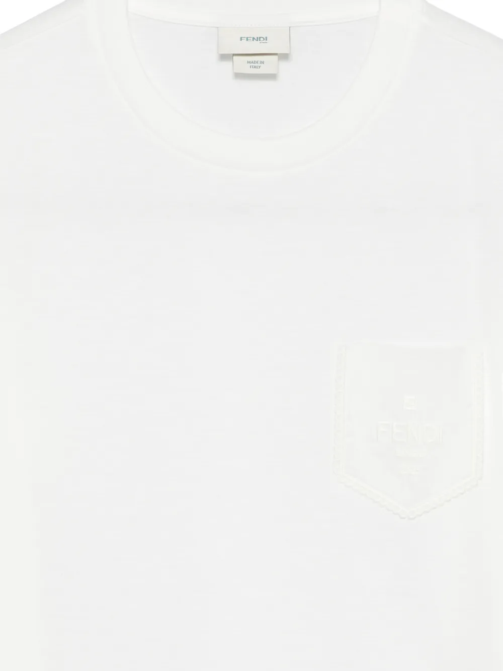 Fendi Kids T-shirt met borstzak Wit