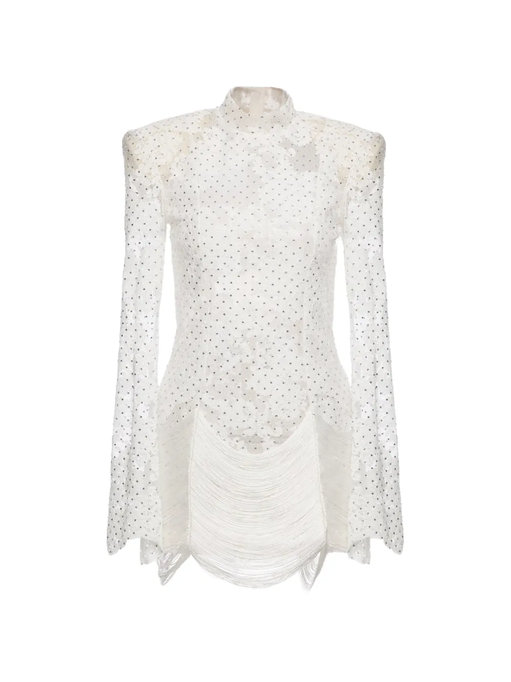 NISSA lace mini dress - Bianco