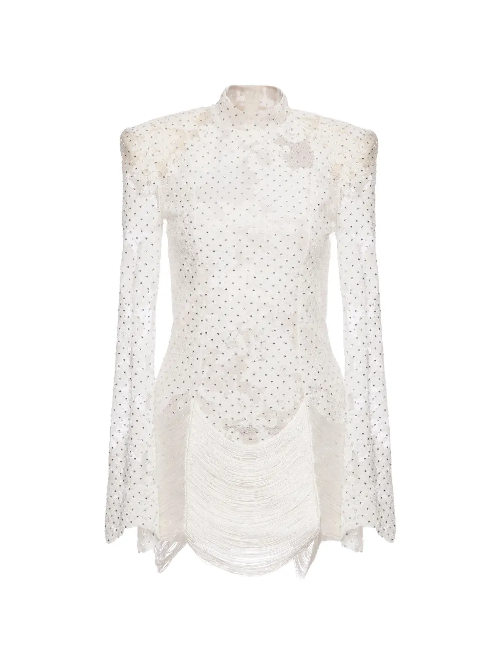 NISSA lace mini dress - Bianco