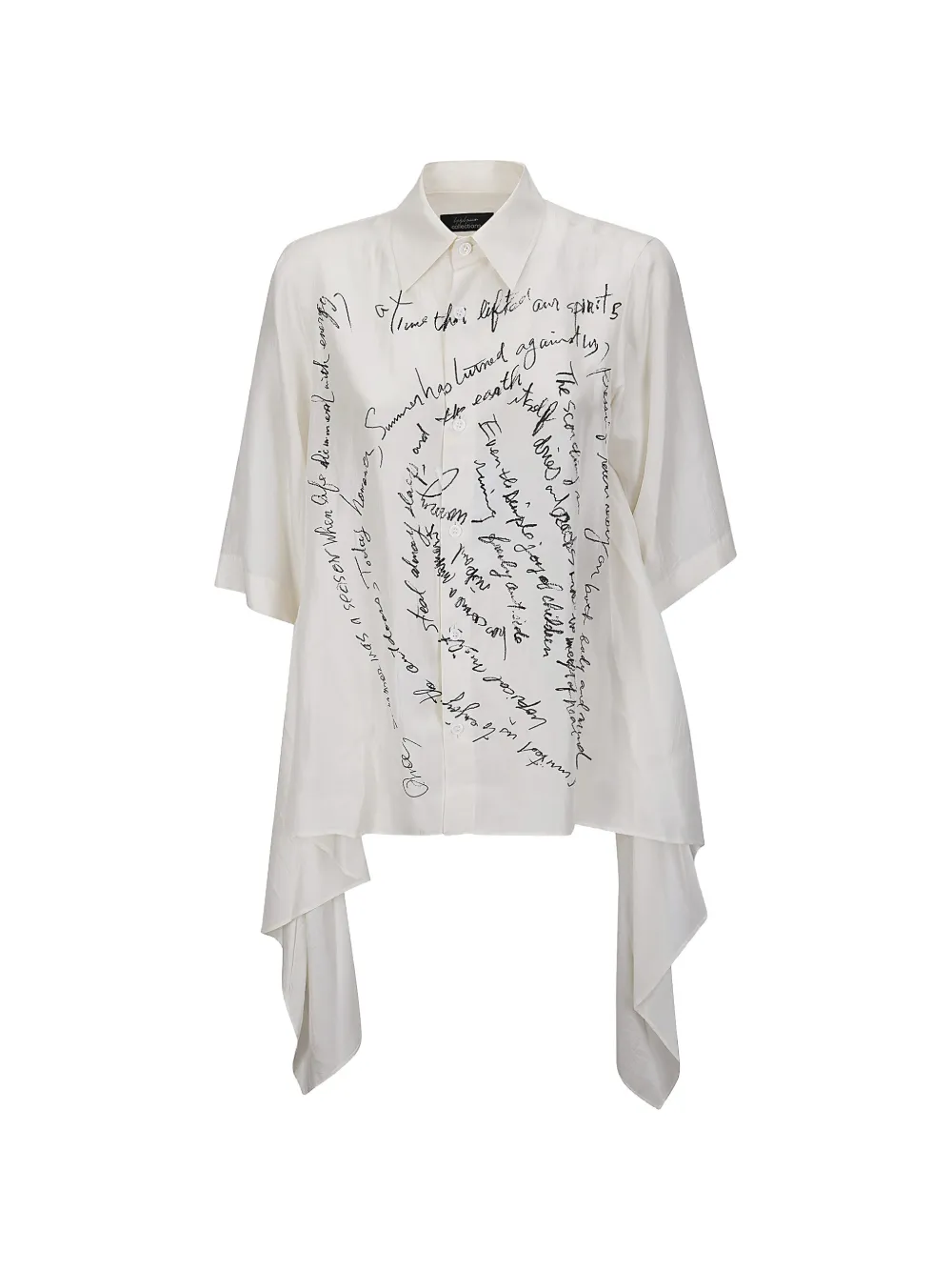 Yohji Yamamoto Message handwritten-print shirt - Neutrals