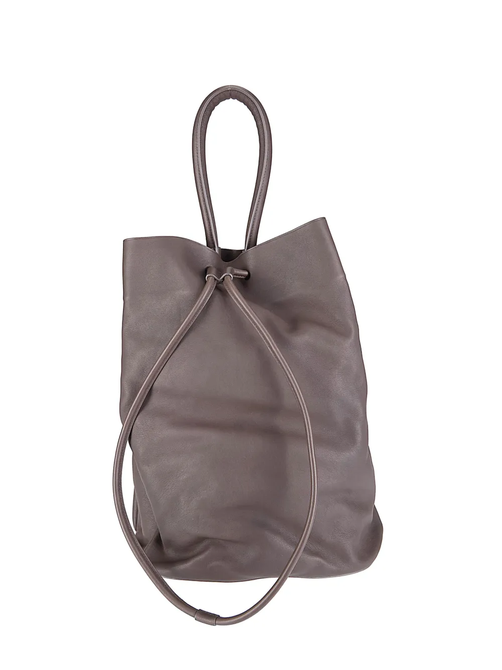 Uma Wang drawstring-detail bucket bag - Braun