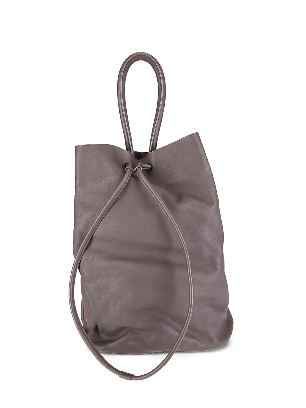 Uma Wang drawstring-detail bucket bag - Braun