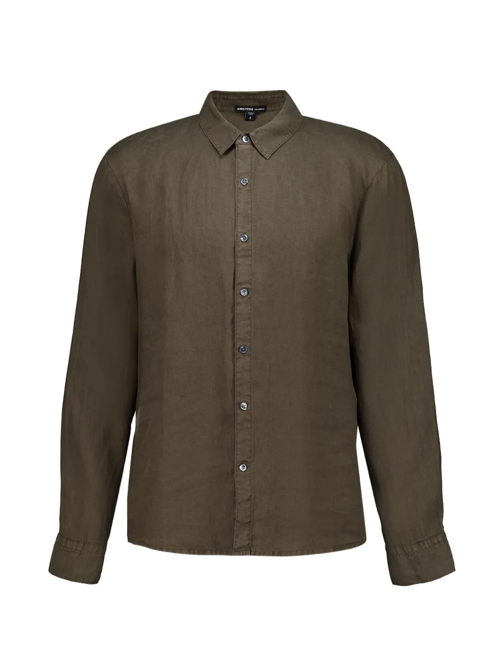 James Perse long-sleeve linen shirt - Verde