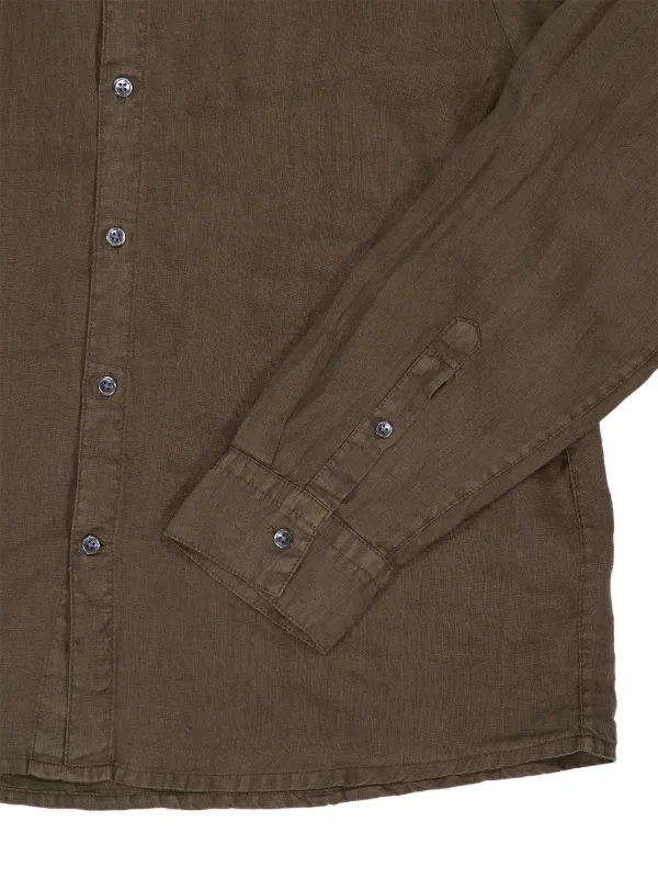 James Perse long-sleeve Linen Shirt | Green | FARFETCH JO