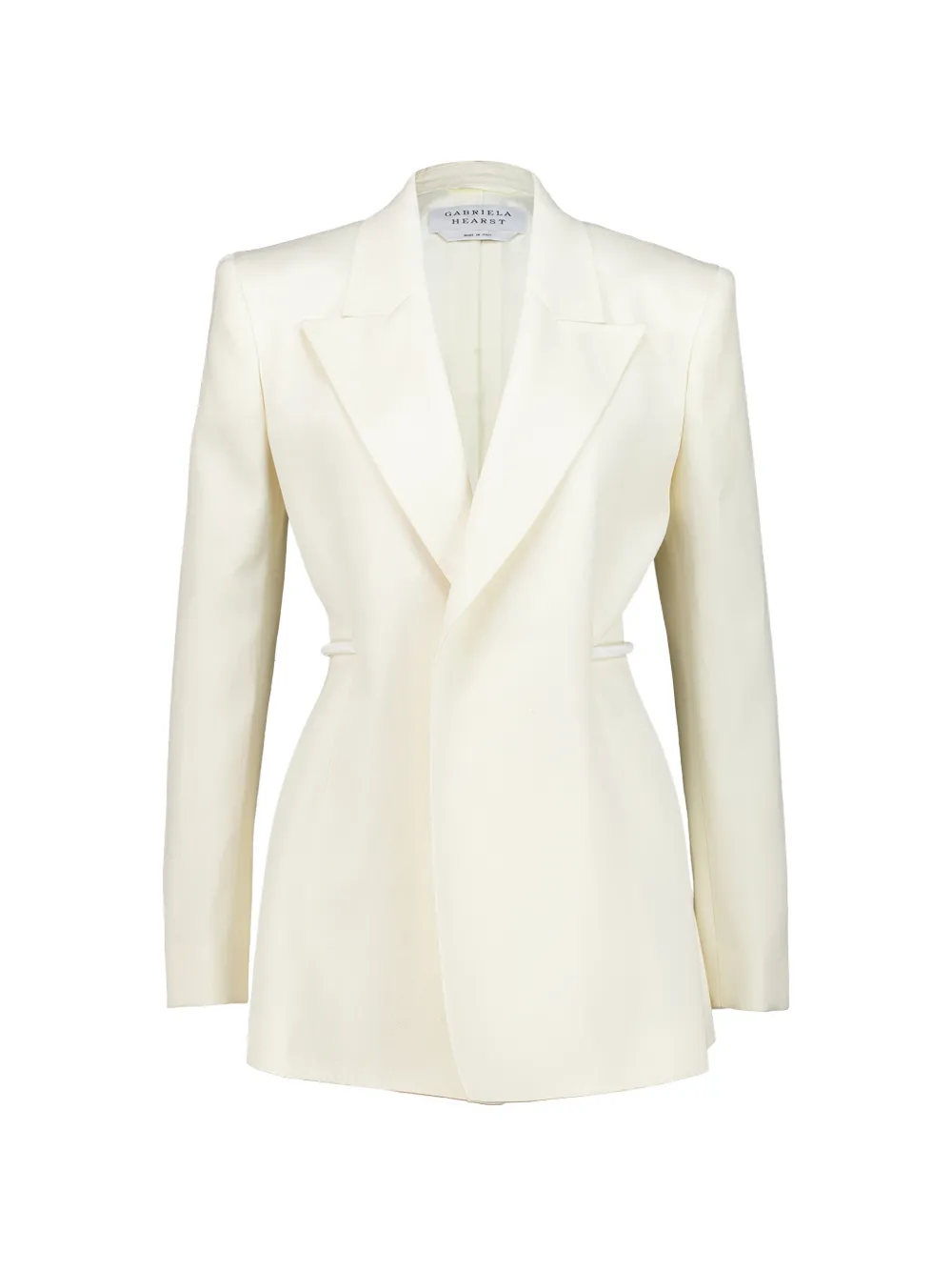 Gabriela Hearst Epona Textured Linen Blazer In White