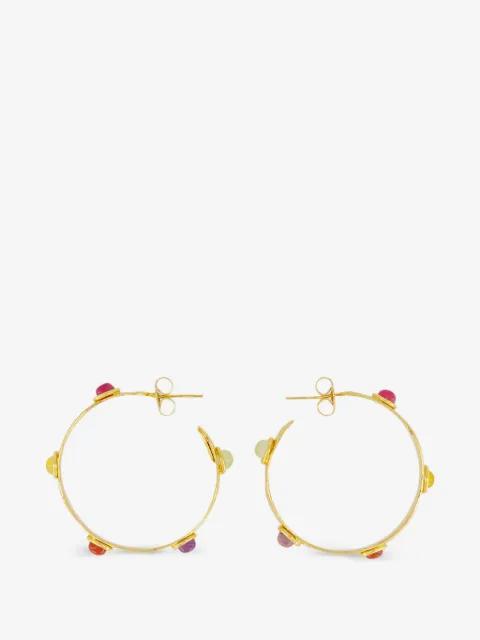 Sylvia Toledano Bianca cabochon-embellished hoop earrings