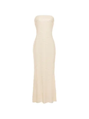 Simon Miller Verdelle Strapless Midi Dress | Gold | FARFETCH NZ