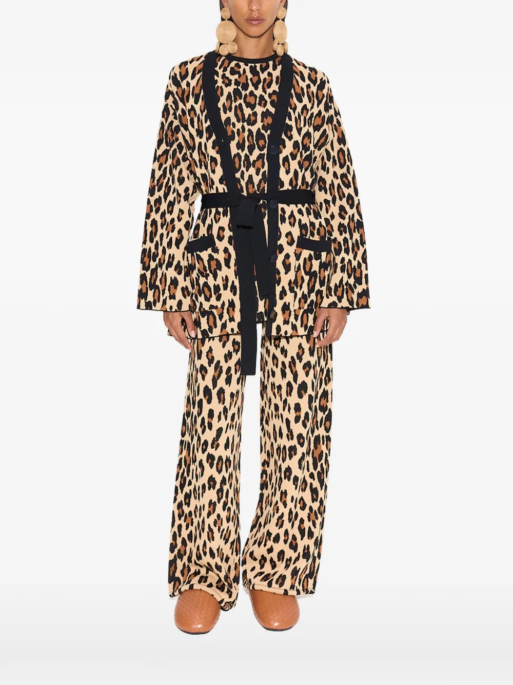 Simon Miller Max belted cheetah-print cardigan - Neutrals