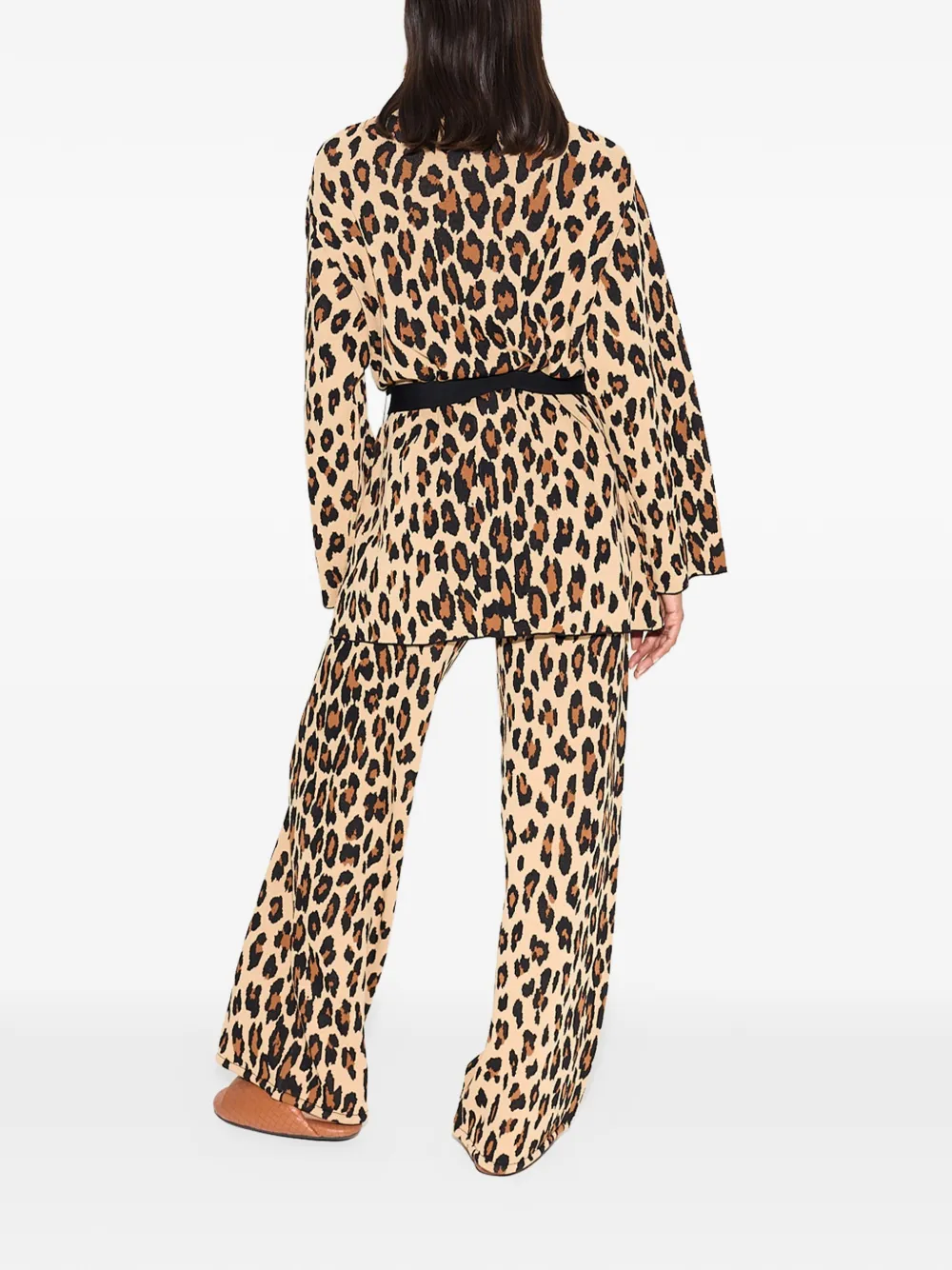 Simon Miller Max vest met luipaardprint en ceintuur Beige