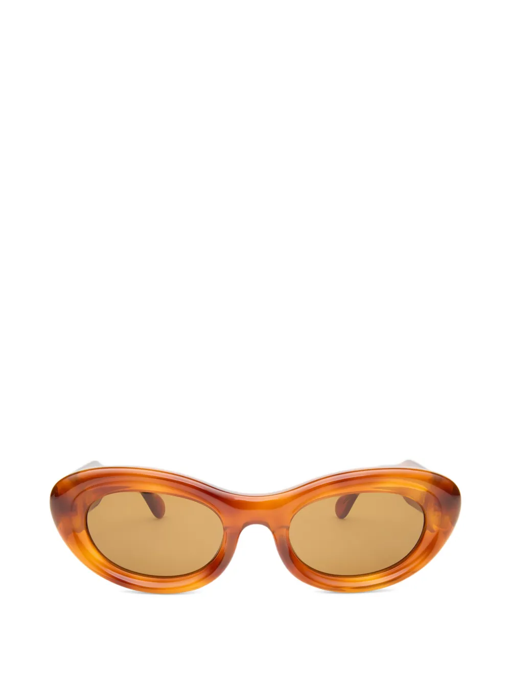 Simon Miller X Delarge Mirage Oval-frame Sunglasses In Brown