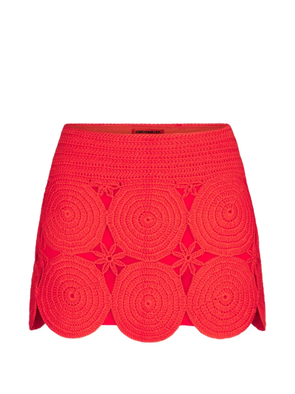 Simon Miller Beep Beep crochet-knit mini skirt - Rosso