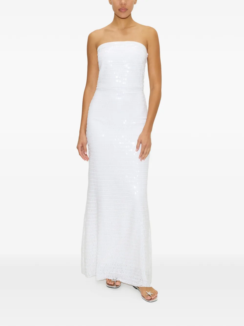 Simon Miller Sculpty maxi-jurk verfraaid met pailletten Wit