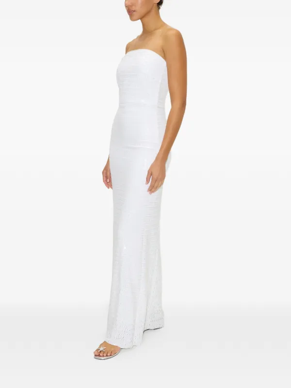 simon miller dresses Argan Sequin Dress in Metallic Silver Do not bleach Simon Miller Spiral Dress