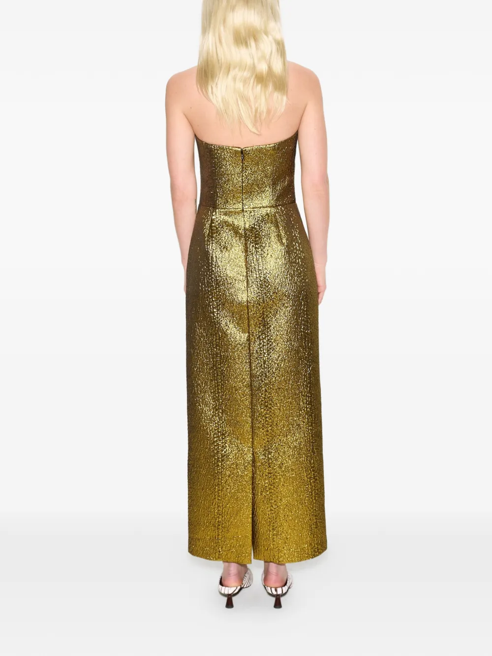 Simon Miller Verdelle strapless midi-jurk Goud