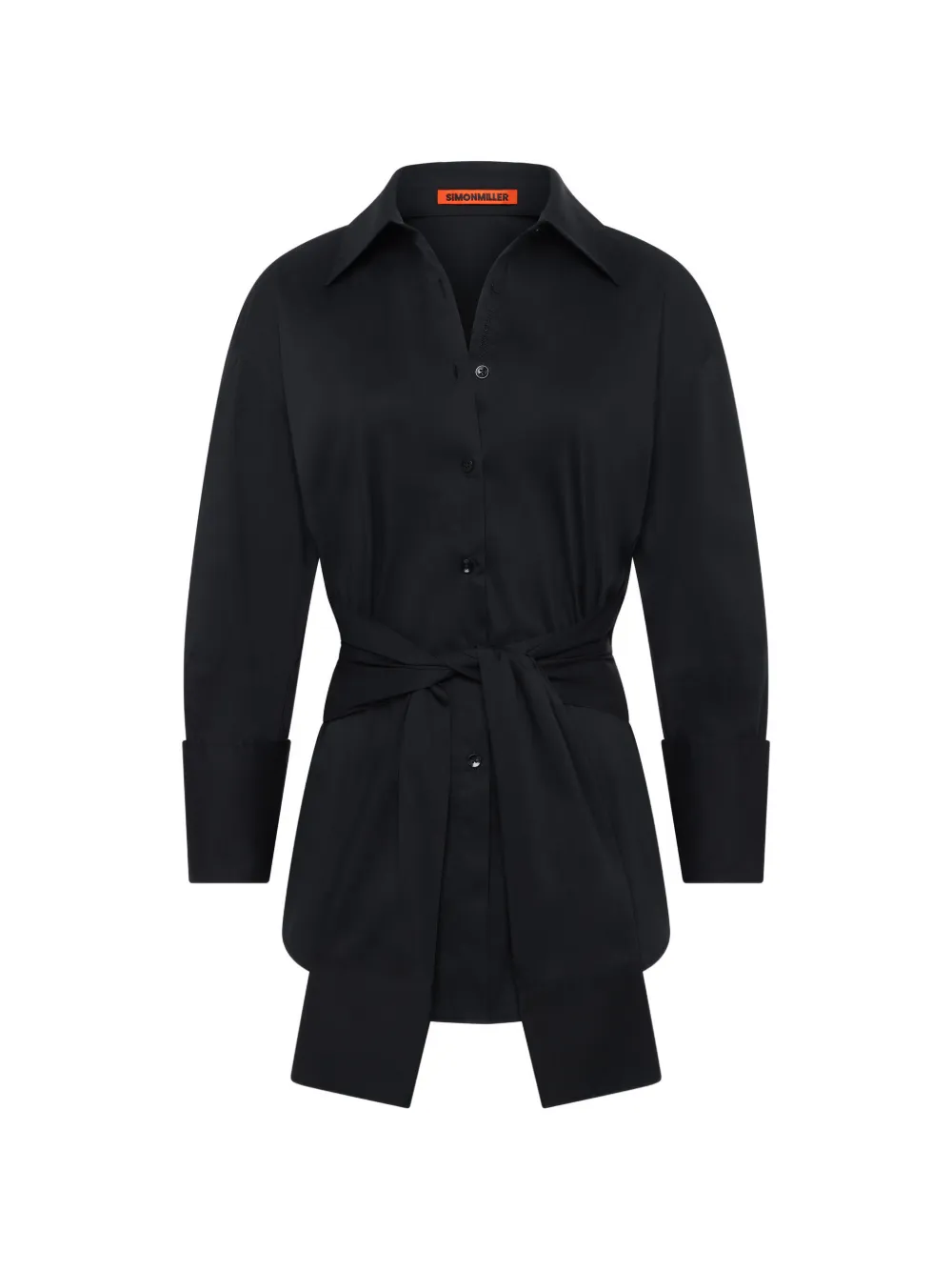 Simon Miller Inna poplin tie-waist shirt - Nero