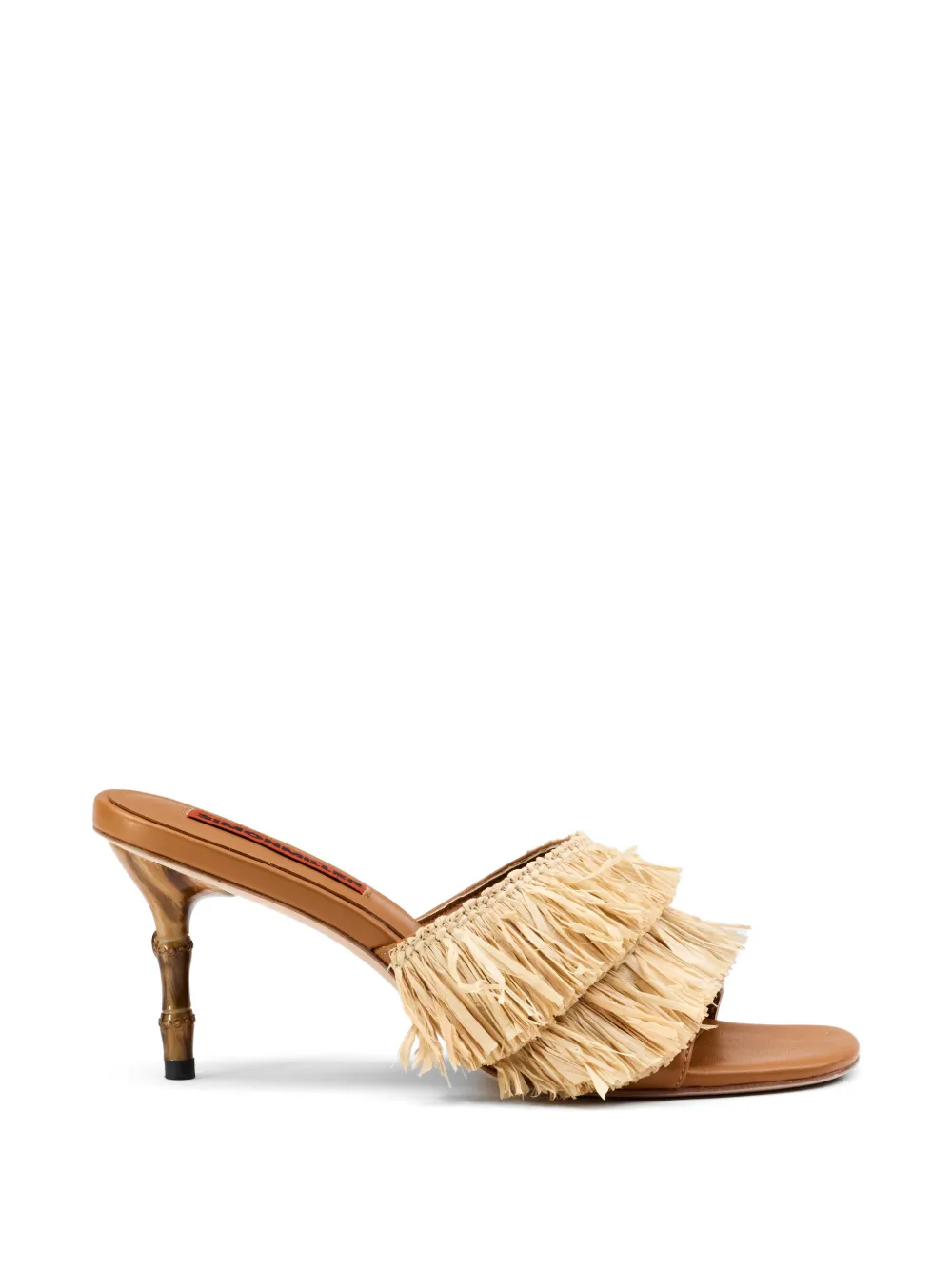 Simon Miller Fringe Playa bamboo-heel sandals Beige