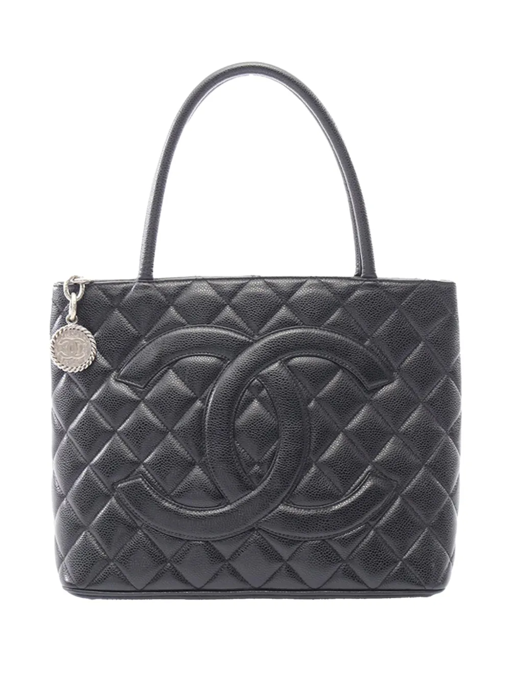 CHANEL Pre-Owned 2000-2002 Caviar Medallion tote bag - Nero