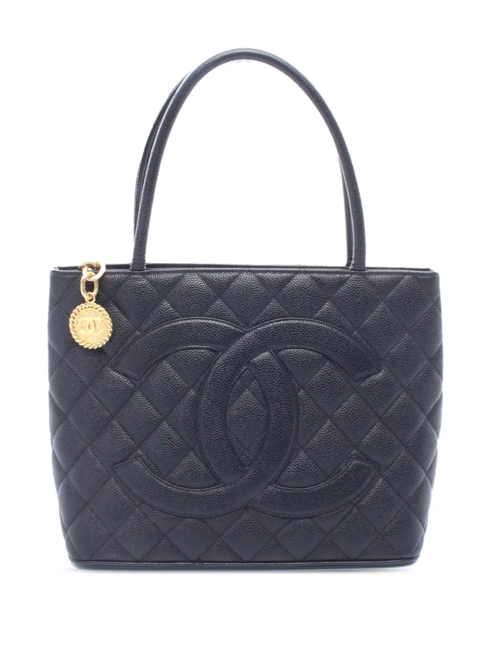 CHANEL Pre-Owned 2002-2003 Caviar Medallion tote bag - Nero