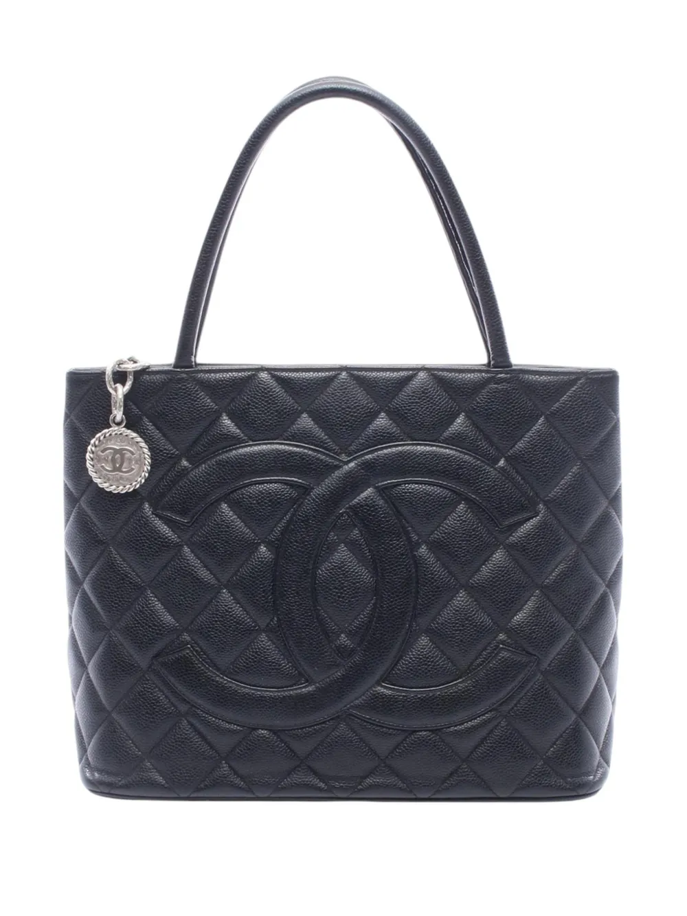 CHANEL Pre-Owned 2000-2002 Caviar Medallion tote bag - Nero