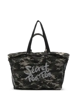 GANNI XXL キャンバス ハンドバッグ | ブラック | FARFETCH JP
