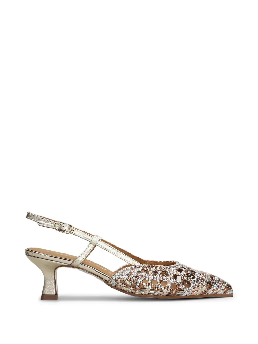 Pedro Miralles Mantua woven slingback pumps - Argento