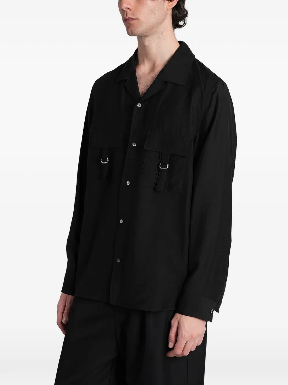  Attachment Camisa Con Bolsillo De Solapa - Negro 