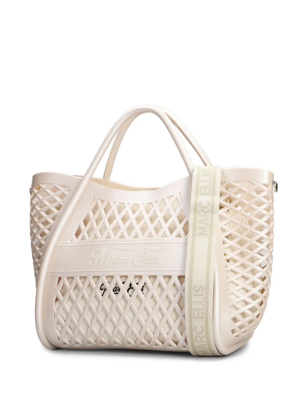Marc Ellis Flat Buby medium shopper met uitgesneden details Wit