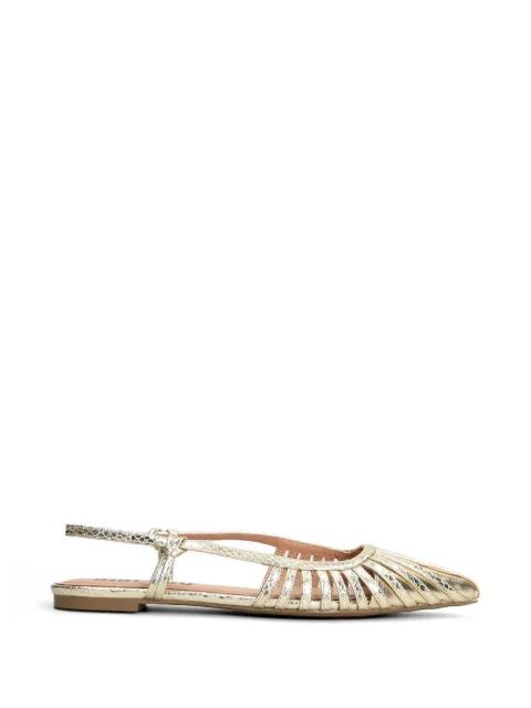 Bibi Lou snakeskin-effect cage-detail ballet flats