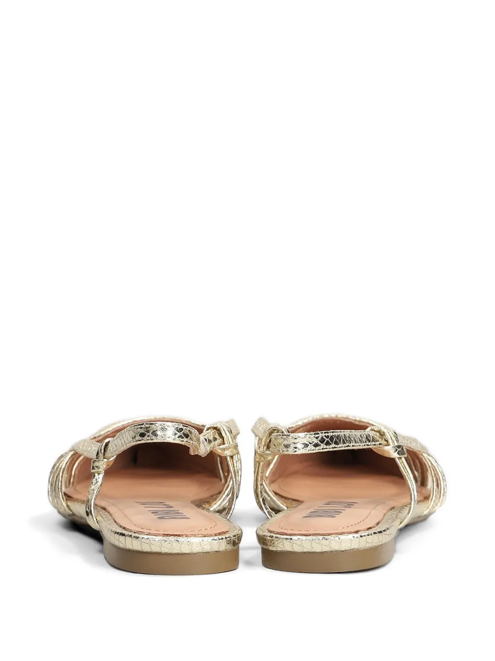 Bibi Lou Ballerina's met slangenleer-effect en gekooid detail Goud