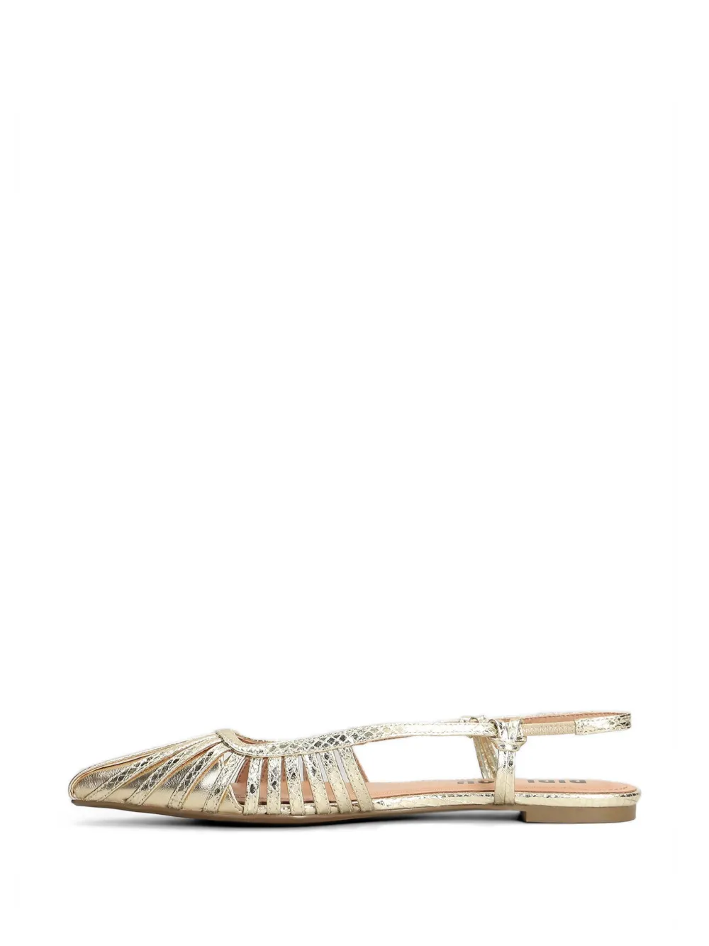 Bibi Lou Ballerina's met slangenleer-effect en gekooid detail Goud