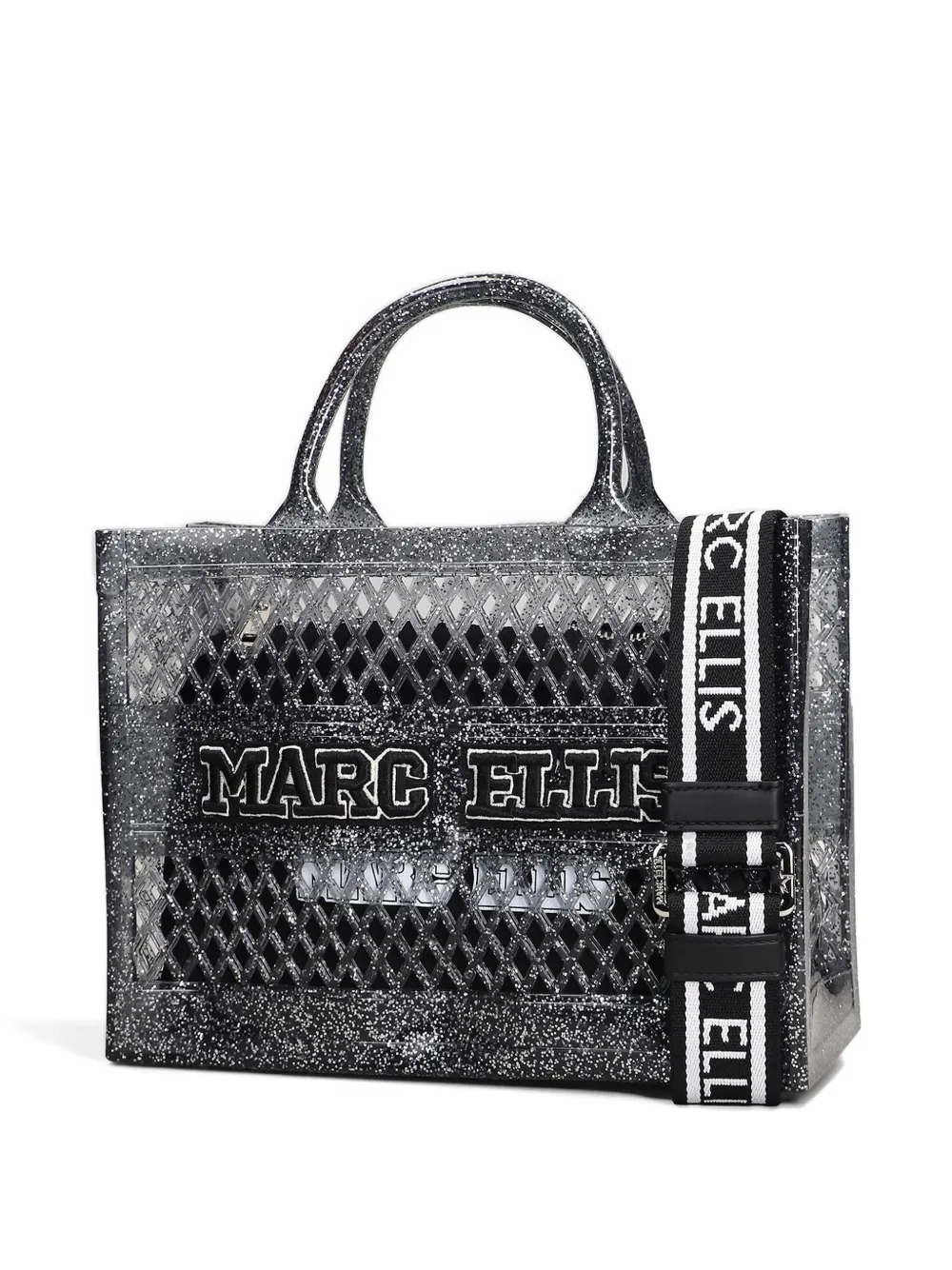 Marc Ellis Flat Sponge kleine shopper met glitters-effect Zwart