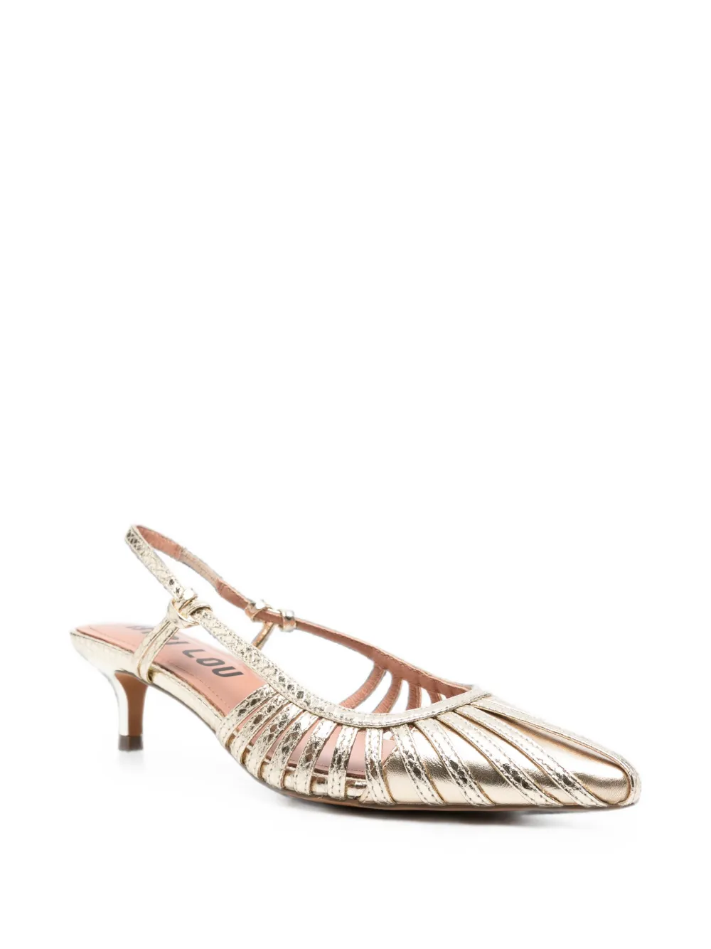 Bibi Lou Zin snakeskin-effect pumps Goud