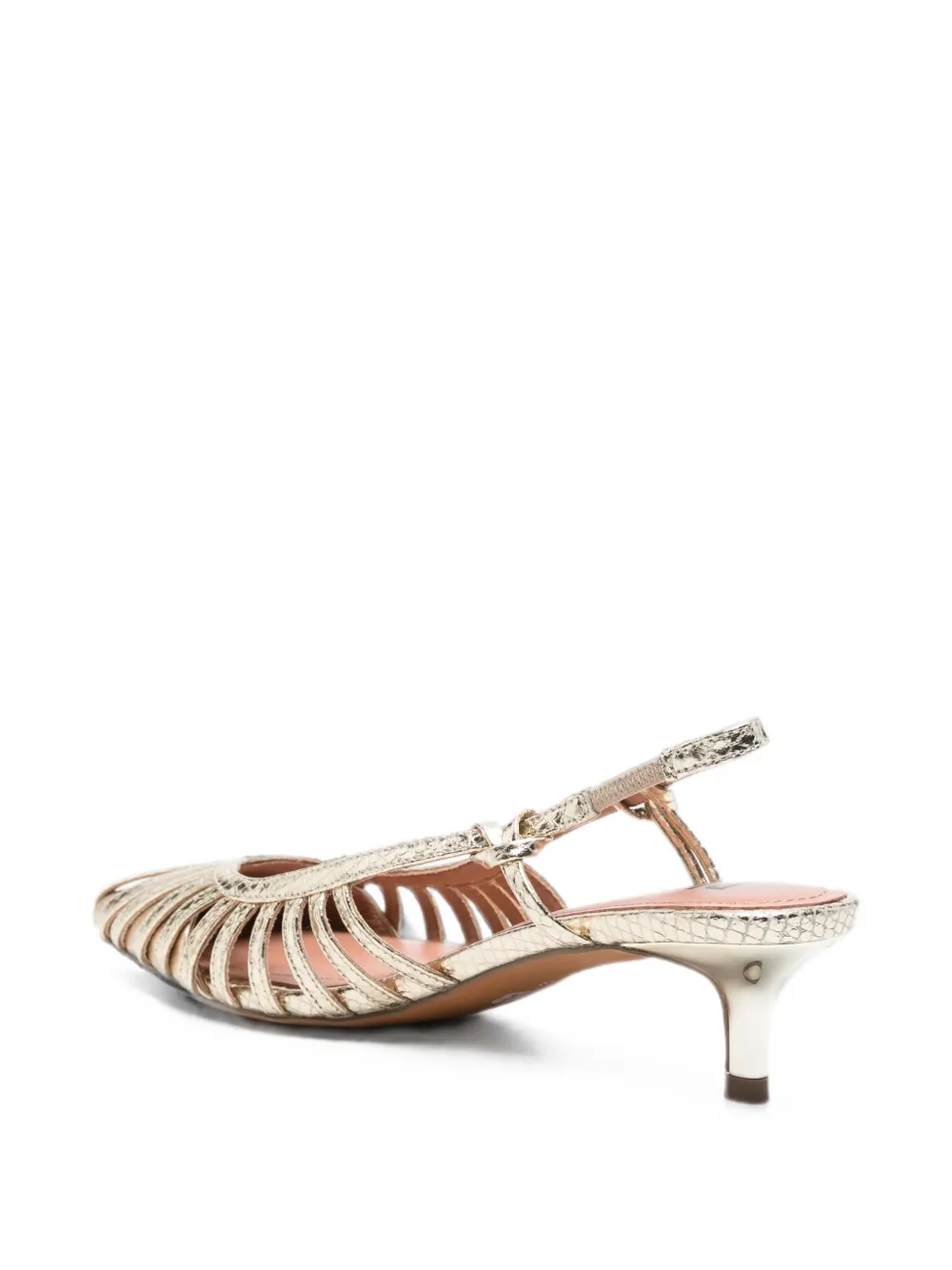 Bibi Lou Zin snakeskin-effect pumps Goud