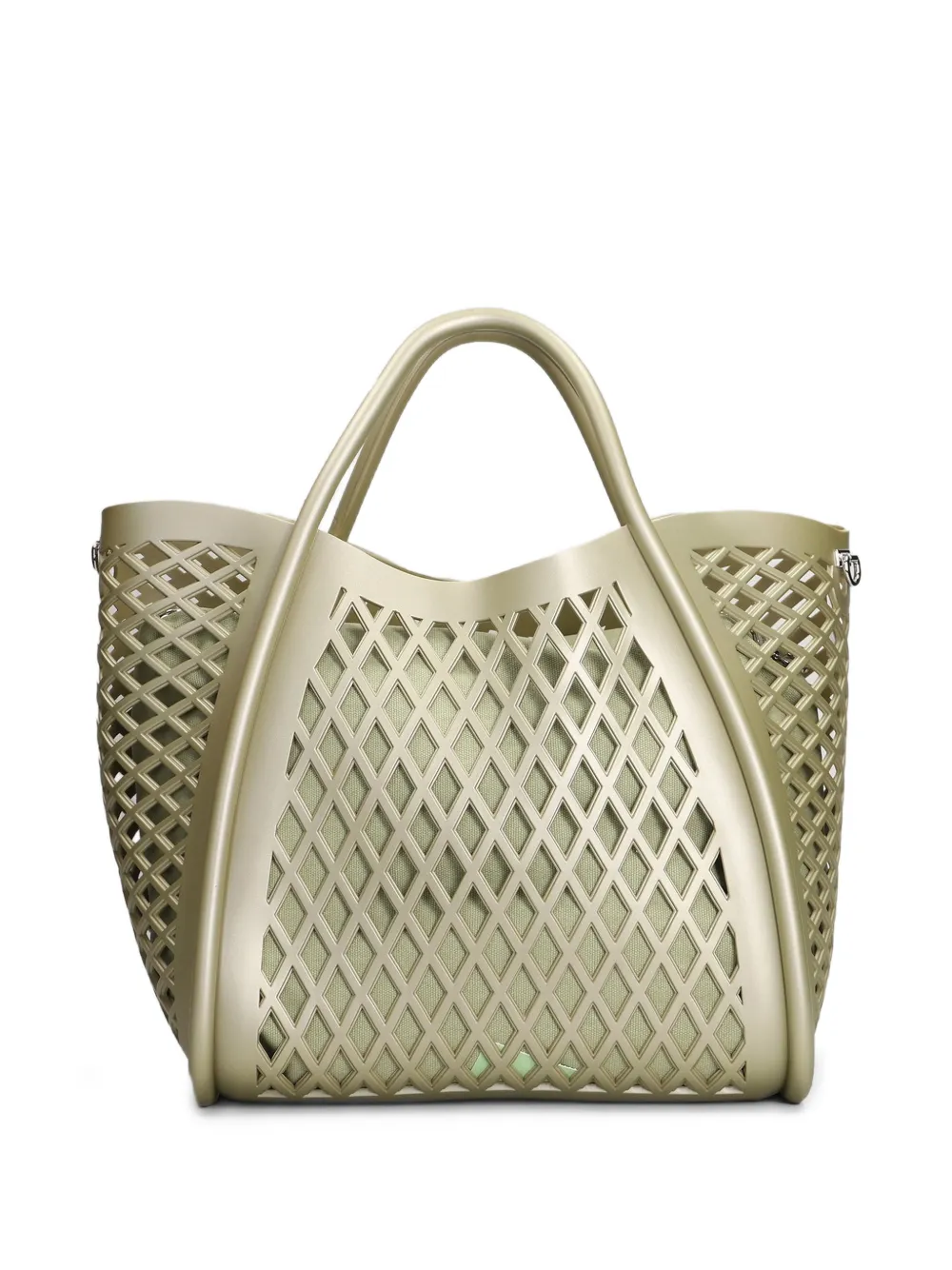 Marc Ellis Flat Buby shopper met logo-reliëf en uitgesneden details Groen