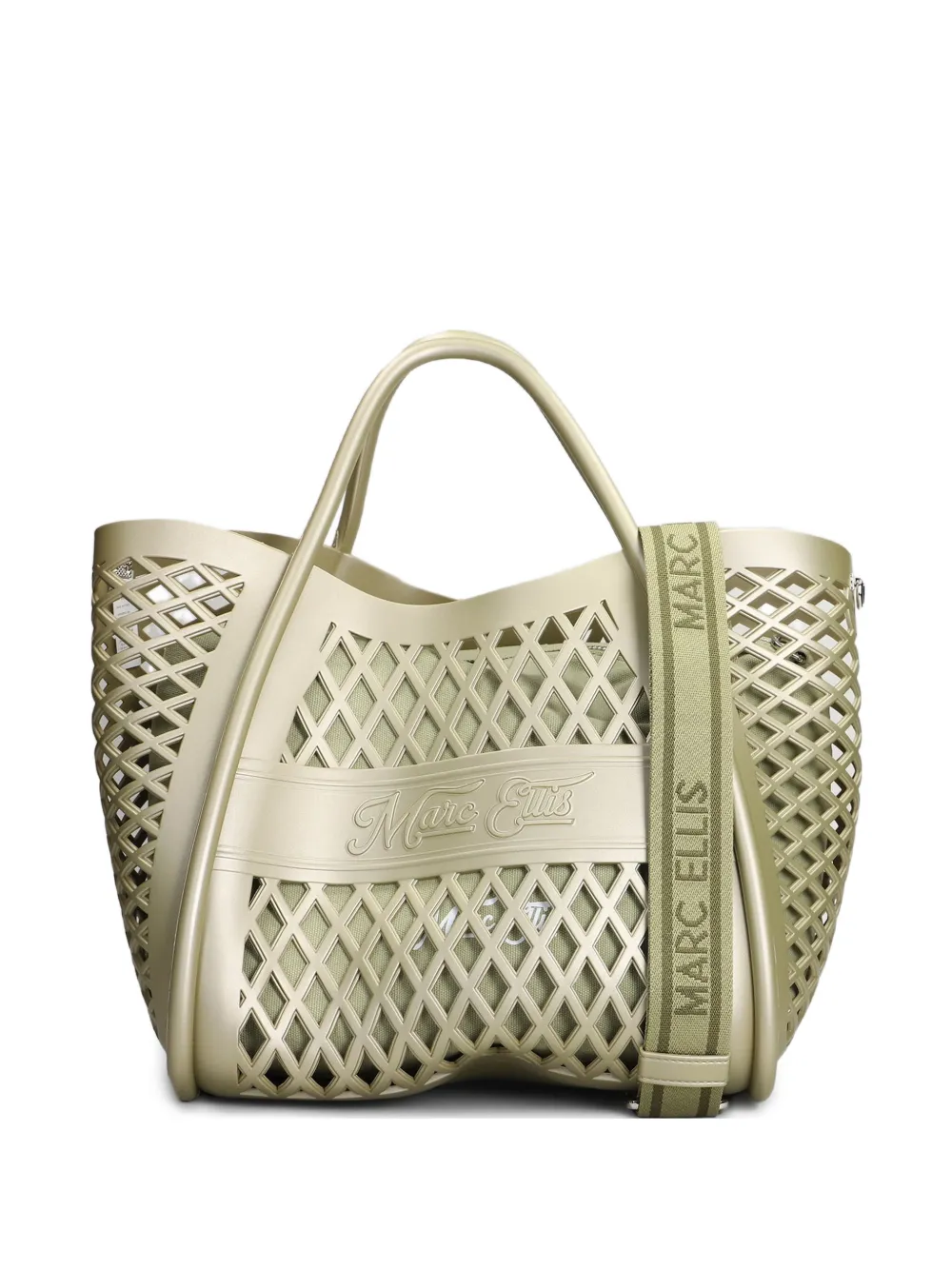 Marc Ellis Borsa tote Flat Buby con logo goffrato - Verde