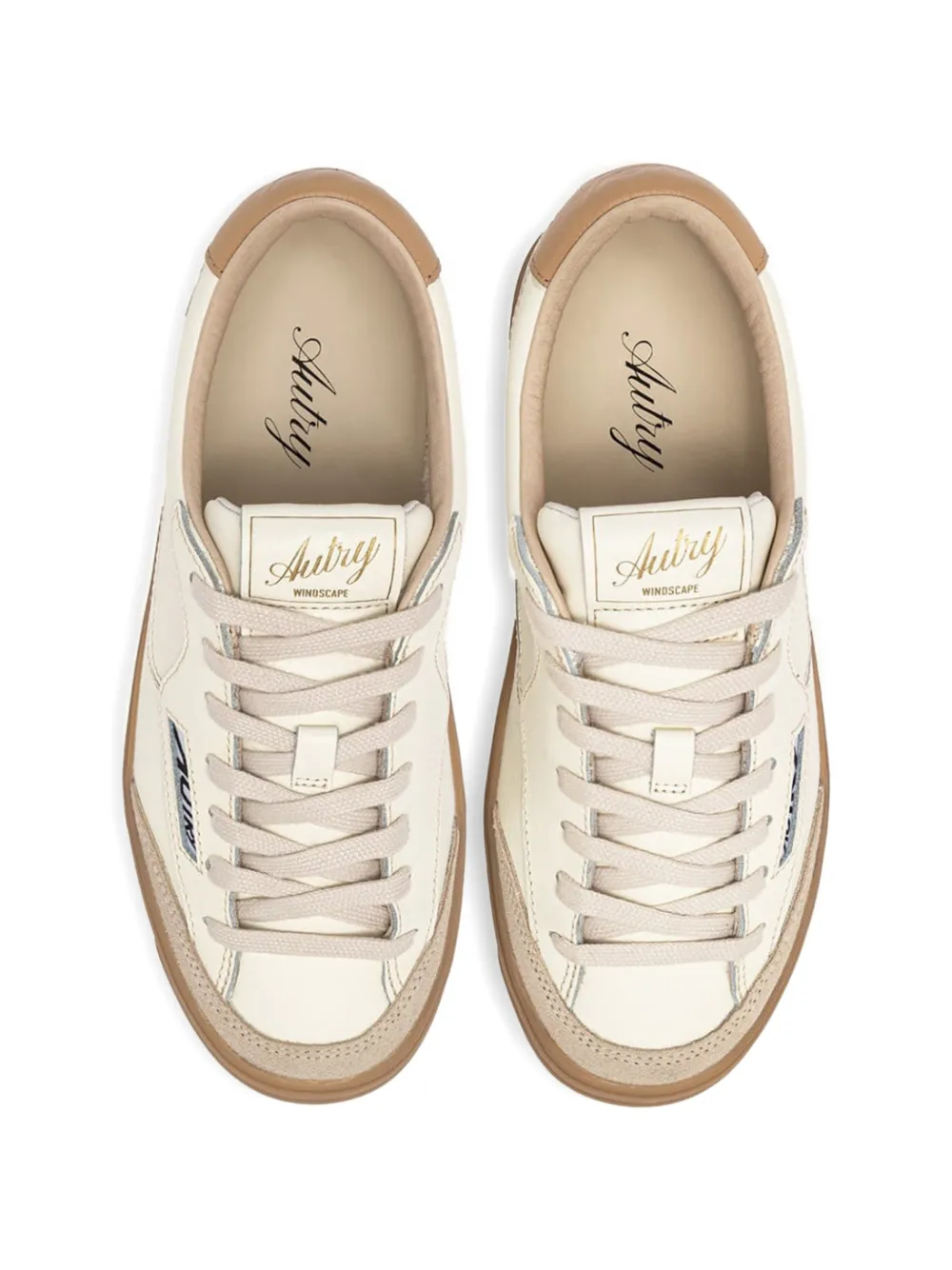 Autry Sneakers met suède vlak Beige