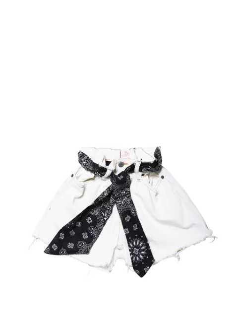 MC2 Saint Barth paisley-print frayed-edge shorts