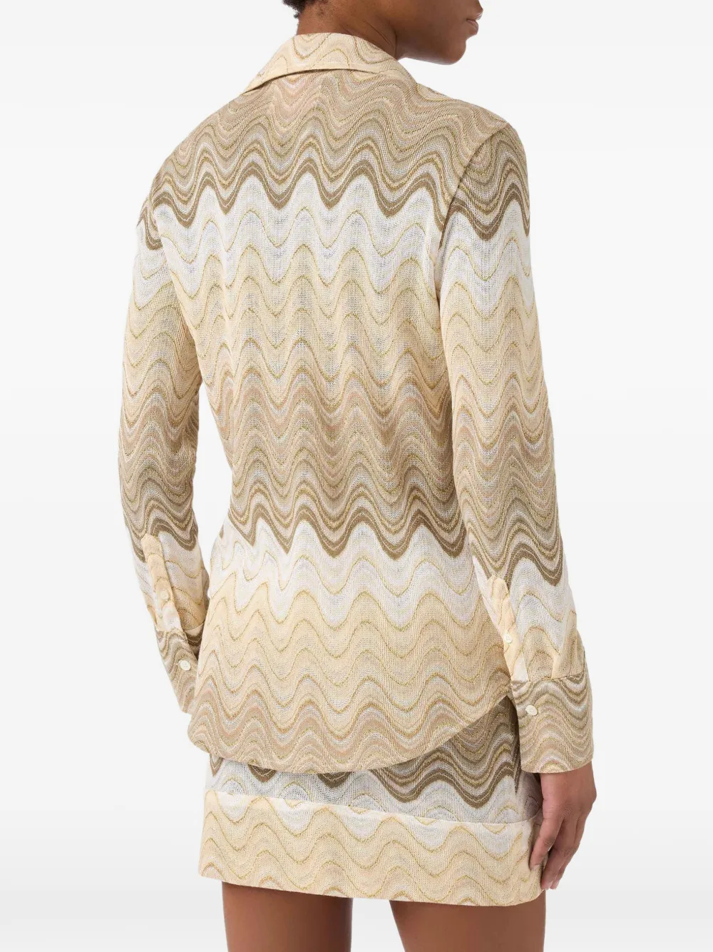 MC2 Saint Barth Joys degradé raschel blouse Beige