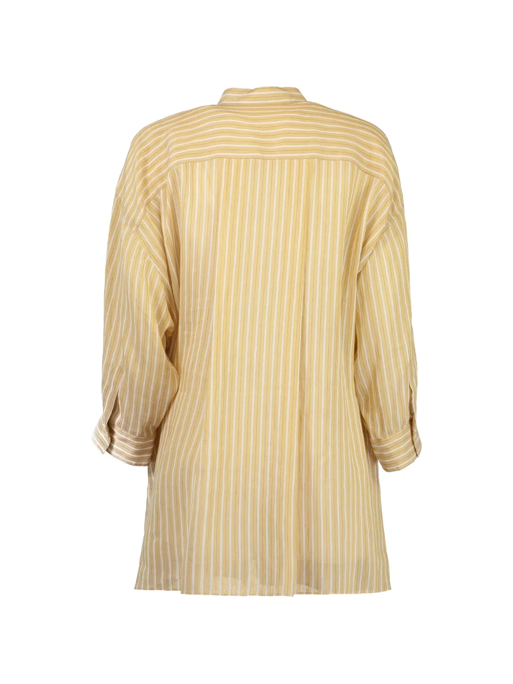 Brunello Cucinelli Stripe-pattern Flap-pocket Shirt In Nude