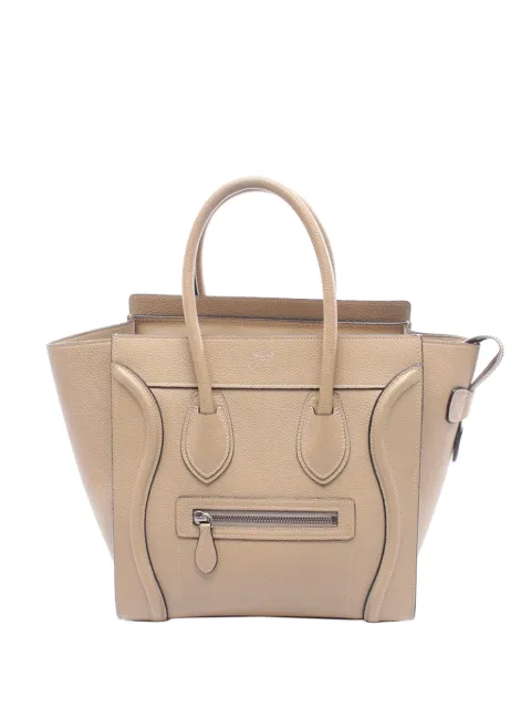 Celine Pre-Owned 2010-2026 Micro Leather Luggage tote bag