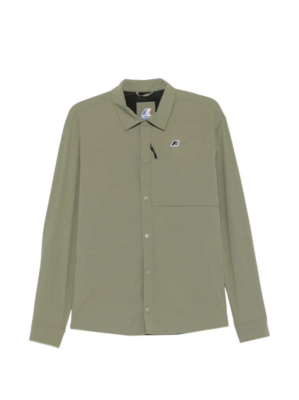 K-Way Recher logo-patch zip-pocket jacket - Grün