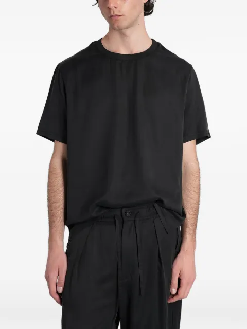 Attachment ribbed-trim t-shirt