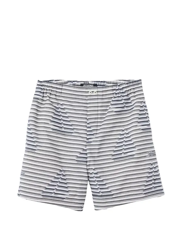 Jacquemus ストライプ ショートパンツ | ホワイト | FARFETCH JP