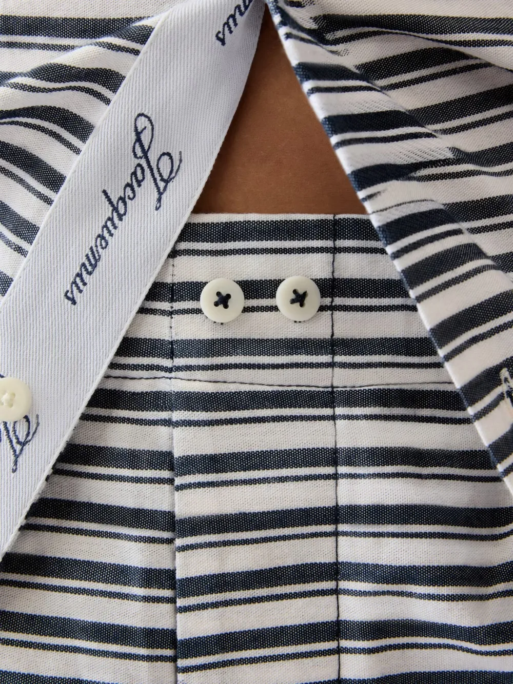 Jacquemus Gestreepte shorts met zeilbootprint Wit
