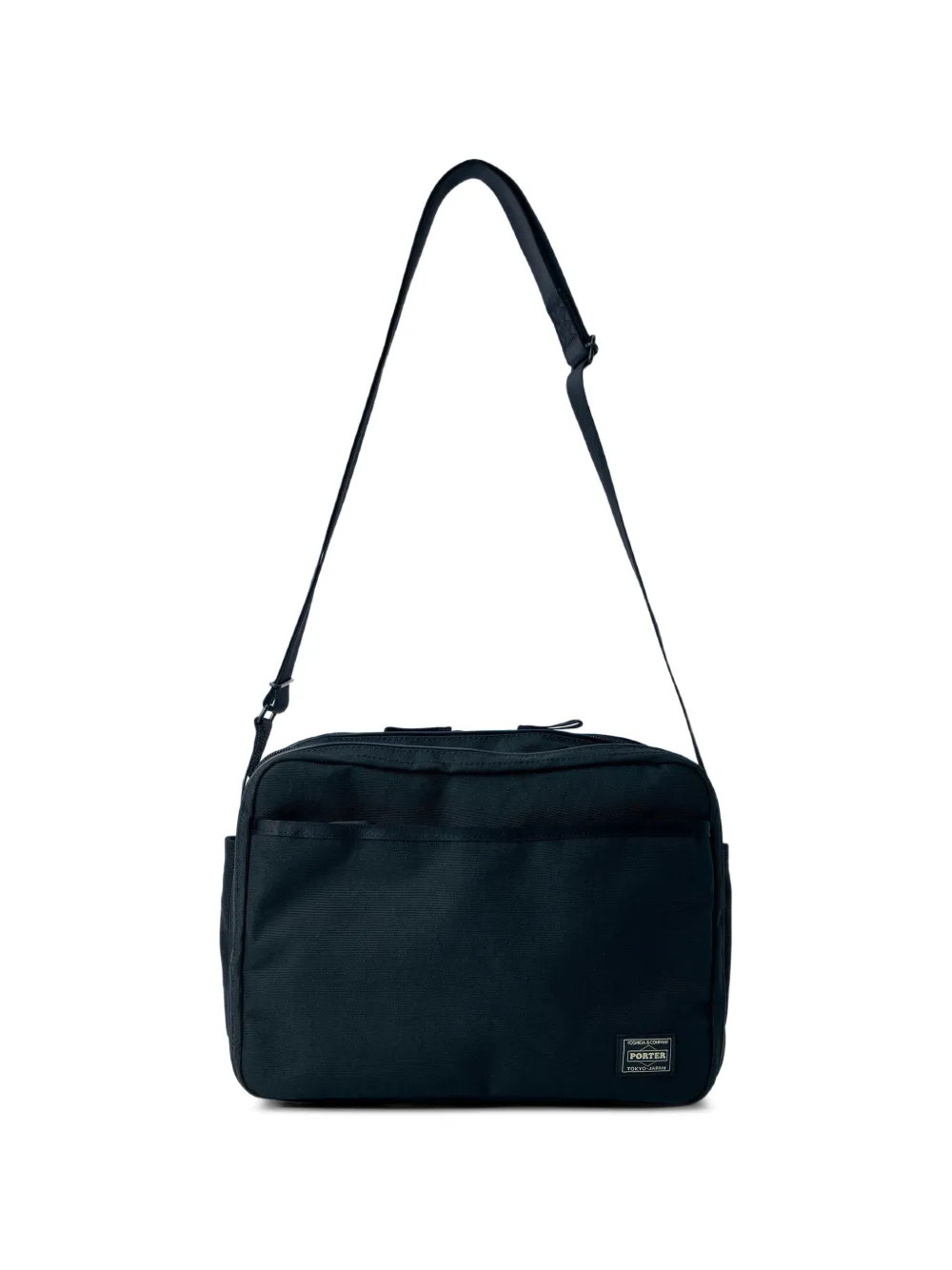 Porter-Yoshida & Co. logo-patch cross body bag - Nero